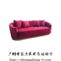 實木框架，電鍍不銹鋼底座，捫布
